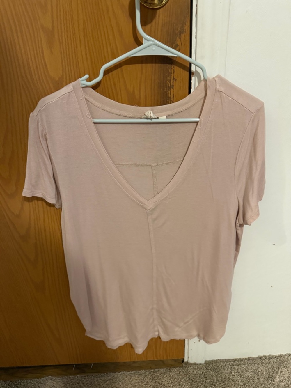 White Crow Blush V-Neck Short Sleeve Tee